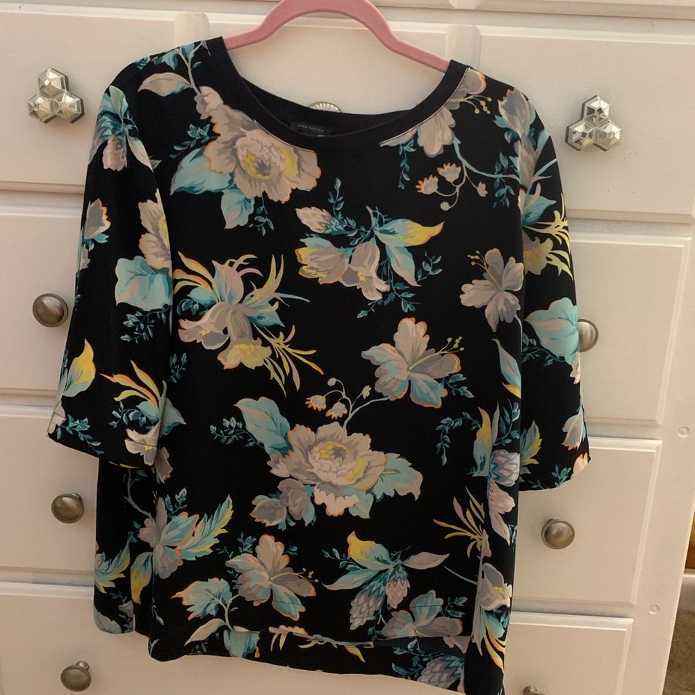 Floral short sleeved blouse from Ann Taylor
